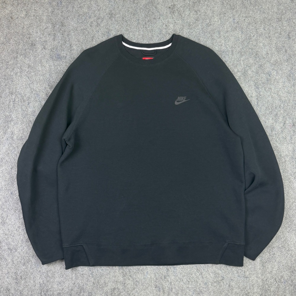 Nike Sportswear Tech Fleece Crewneck Sweatshirt Black FB7916-010 Mens XL